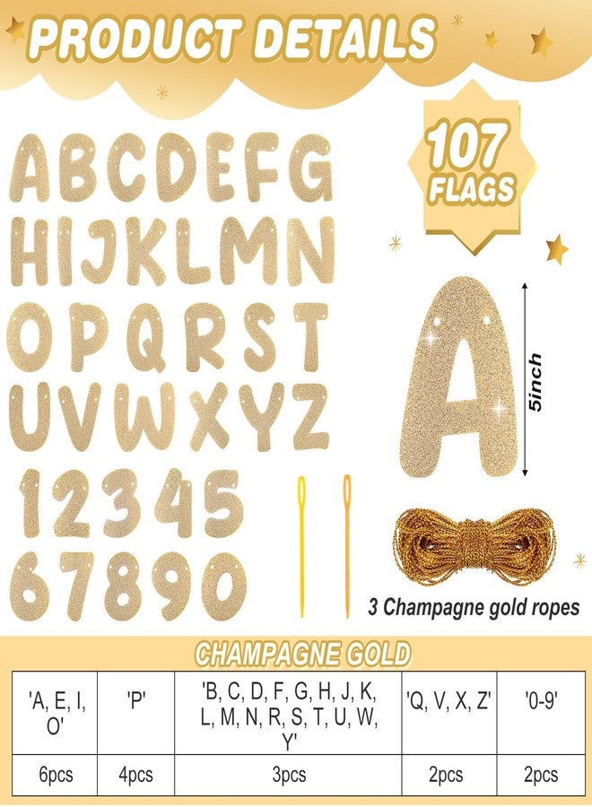 تاوباري مجموعة تاوباري المكونة من 112 قطعة، حروف لامعة قابلة للتخصيص، تتضمن 107 حروف وأرقام و3 حبال، مثالية لتزيين حفلات عيد الحب، وحفلات الزفاف، وأعياد الميلاد، والذكرى السنوية، وغيرها من المناسبات. - Image 2
